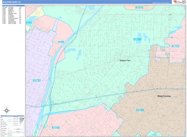 Baldwin Park Wall Map